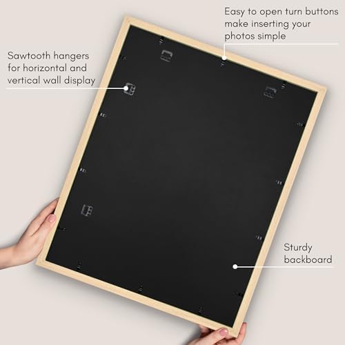 Americanflat 22x28 Poster Frame - Matted to 18x24 - Natural Oak - Image 5