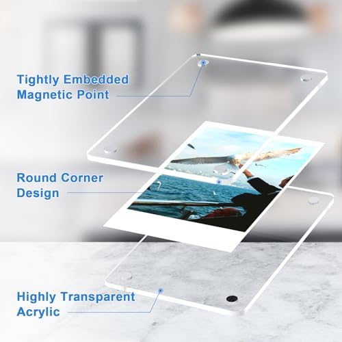 Lzerking 21 Pack Acrylic Magnetic Picture for Refrigerator, Polaroid Frame - Image 3