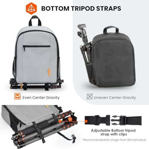 TARION Small Camera Backpack for Photographers Compact 12L Grey TB-S - Image 4