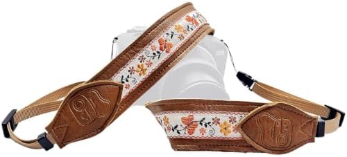 Leather Camera Strap, Quick Release Camera Neck Strap for All Cameras, Retro Jacquard Camera Straps for Photographers by Unknown