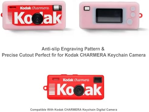 BOVKE Silicone Case for KODAK CHARMERA Keychain Digital Camera, Transparent - Image 2