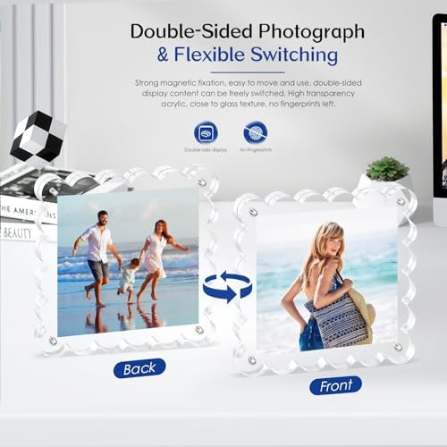 Acrylic Picture Frames.5×5inch 6Pack,Scalloped Photo Frame - Image 7