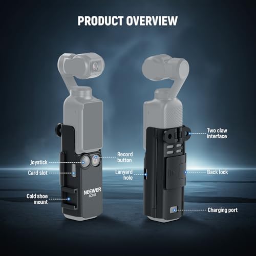 NEEWER BASICS Pocket 3 Extension Mount Adapter Compatible with DJI Osmo Pocket 3 Accessories, Protective Cage Bracket Mic Holder Clamp Stand with Cold Shoe for Tripod Vlog Video Recording, AC017 - Image 6