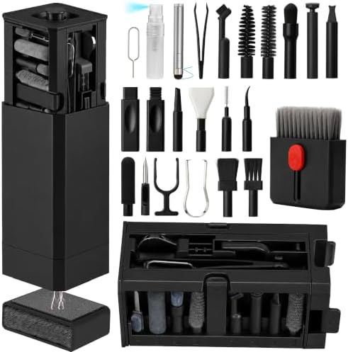 32-in-1 Phone Cleaning Kit for Ports, Earbuds & Keyboards (Black) by GintaXen