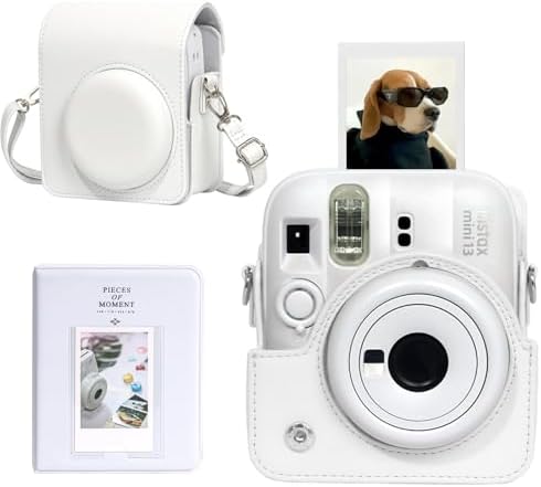 CAIYOULE Camera Case for Fujifilm Instax Mini 13 Instant Camera, White by CAIYOULE