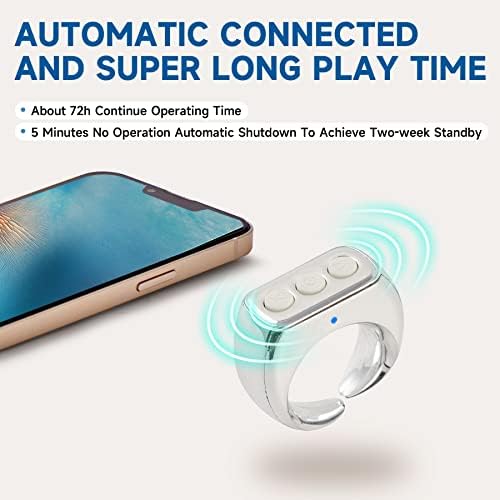 CKG Tiktok Scrolling Ring, Tiktok Remote Control for Android and iPone, Bluetooth Remote Clicker Control, Minimalist Style and Smart Make Life Easier - Metallic Silver - Image 5