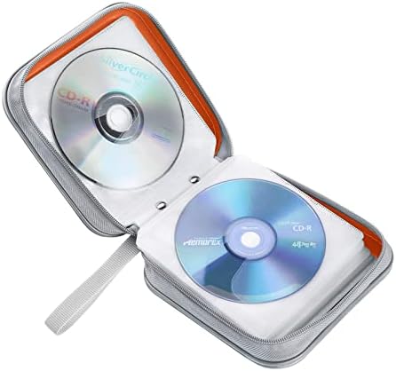 Siveit CD/DVD Cases 40 Capacity Disc Storage Binder for Car(Orange) - Image 5