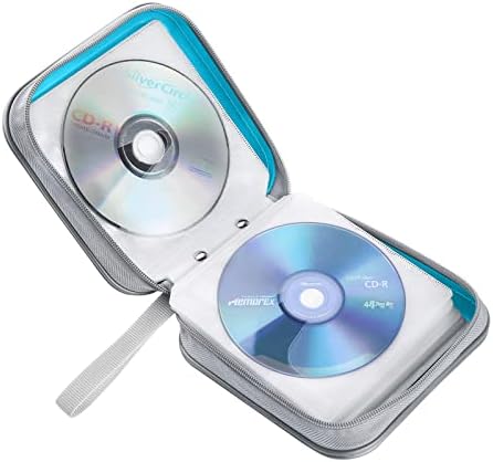 Siveit CD/DVD Cases 40 Capacity Disc Storage Binder for Car(Sky Blue) - Image 5