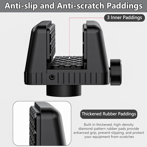 Universal Rifle Clamp Shooting Rest – Lightweight Hunting Tripod Clamp with 1/4” Mounting Hole, Quick Release Plate for Shooting and Target Practice - Image 4