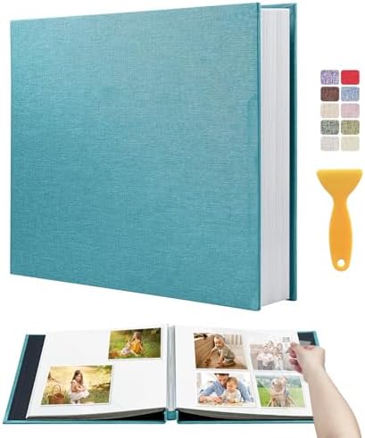 Large Photo Album Self Adhesive Scrapbook Album for 4x6 5x7 8x10 Pictures DIY Photo Book for Wedding, Anniversary, Christmas, Baby Shower, Ideal for Preserving Precious Moments by HoneyTolly