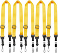 FIEIL 5 Pack Nylon iPad Strap, Adjustable Camera Neck Strap, Comfortable Shoulder Strap for iPad, Cellphone Tablet, Camera, Laptop, Binocular, Luggage Bag(Bright Yellow Universal Neck Lanyard) by FIEIL