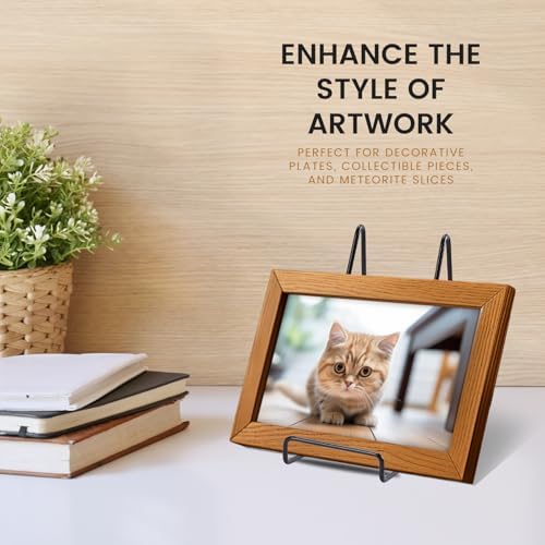 12 Pack 6 Inch Plate Stands for Display,Book Display Stand,Black Metal Decorative Plate Stand,Small Easels for Display,Suitable for Books, Desktop Art, Images, Photos,and Collages - Image 6