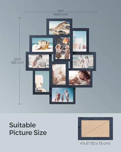 SONGMICS Collage Picture Frames for Wall Decor, 10-Pack 4 x 6, Glass Front - Image 6