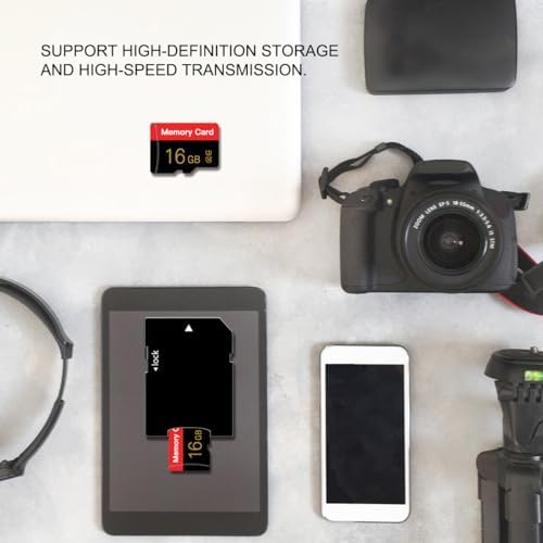 2 Pack Micro Memory Card 16 GB with Adapter, C10/UHS-I/A1, TransFlash Card, TF Card for Camera, Smartphone, Tablet, Drone (Red 16GB*2-S) - Image 6