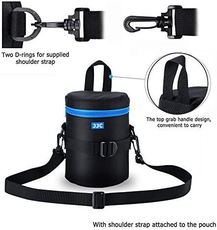 JJC Camera Lens Case Pouch, Padded Bag Fits Lens up to 3.9 x 6.5 (D x L) - Image 2