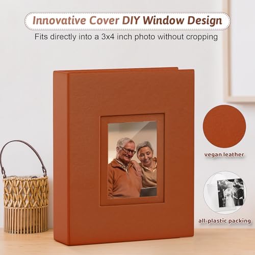 Popotop 4x6 Photo Album Holds 100 Pictures, Vegan Leather Hardcover - Image 2