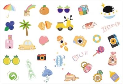 Colorful Decorative Stickers - Cute Cartoon Sticker for Fujifilm Instax Mini Camera Photo & Frame, DIY Stickers for Instant Mini Camera Clear Case - 4 Sheets - Image 4