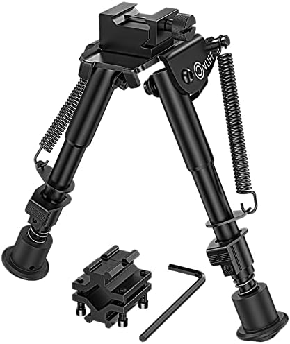 CVLIFE Rifle Bipod 6 to 9 Inches Picatinny Bipod for Hunting and Shooting by CVLIFE