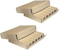 Lineco, Archival Slide Storage Box 15.5"x11.5"x3", with 6 Cases, Pack of 2 by Lineco