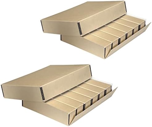 Lineco, Archival Slide Storage Box 15.5"x11.5"x3", with 6 Cases, Pack of 2 by Lineco