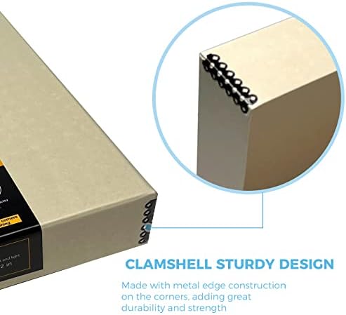 Lineco, Archival Tan 3-Ring Binder Album Box, 12.75x11.5x2 Inch - Image 4