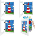 4 Pack 8.5x11 Front-Opening Kids Artwork Frames Changeable (White) by GoldenStateArt