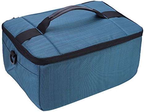 Camera Lens Bag, Protective Insert Partition Handle Case, Shockproof Breathable Bag for Photographers, 24x35x15cm (Blue) - Image 6