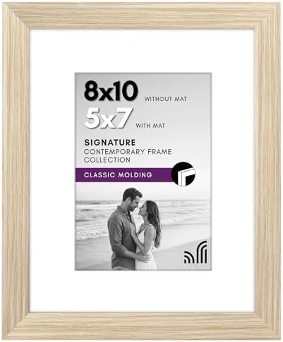 Americanflat 8x10 Picture Frame - Matted to 5x7 - Natural Oak by Americanflat