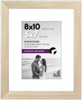 Americanflat 8x10 Picture Frame - Matted to 5x7 - Natural Oak by Americanflat