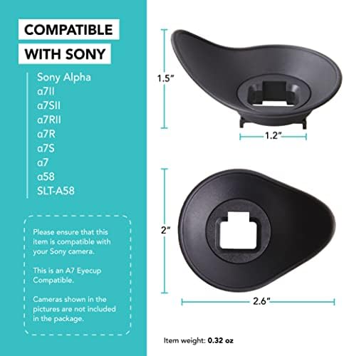 Foto&Tech Oval Soft Rubber A7 Eyecup, Eye Cup Cover Eyepiece Viewfinder Compatible with Sony α7II, α7SII, α7RII, α7R, α7S, α7, α58 - Image 6