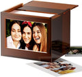 WINKINE Instax Wide Frame - Photo Storage Box for Instax Wide 400/300/210/200 Films, 4.25'' x 3.39'' Film Frame, Vintage Box with Sliding Lid, Amber, 1 Pack by WINKINE