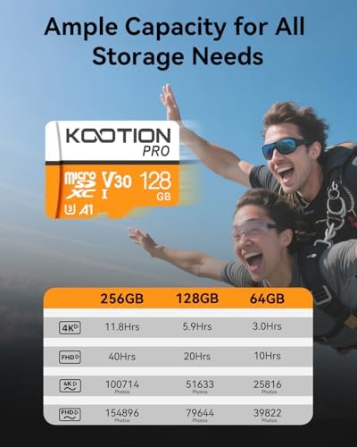 KOOTION 128GB Micro SDXC UHS-I U3 V30 A1 Memory Card - High Speed TF Card for Phone, Camera - Image 6