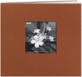 Pioneer 8 Inch by 8 Inch Postbound Silk Fabric Frame Cover Memory Book, Caramel by PioneerPhotoAlbums