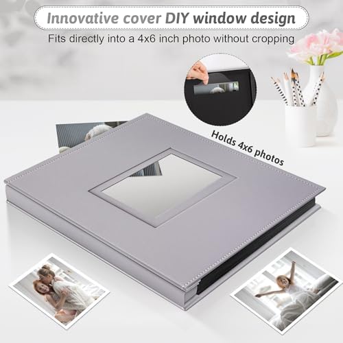 Popotop 4x6 Photo Album Holds 500 Pictures, Vegan Leather Hardcover - Image 2