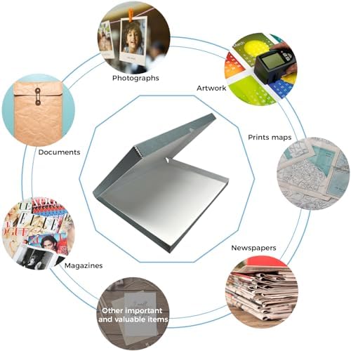 Lineco Clamshell Archival Storage Box, 18.5x24.5x1.75 Inch, Gray, Pack of 2 - Image 6