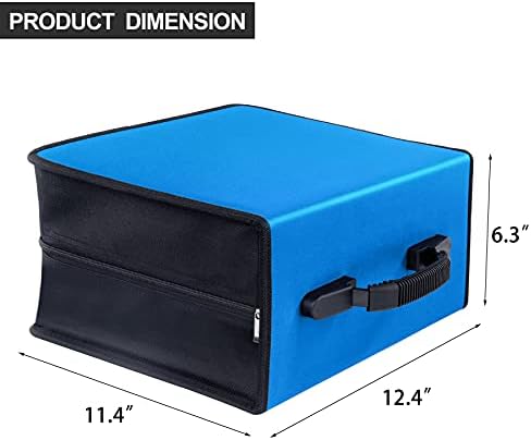 Siveit CD/DVD Binder, CD DVD Case Holder Binder 400 Capacity CD/DVD Wallet Storage Booklet Album Box (White binder, Blue) - Image 7