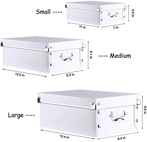 SEEKIND Decorative Storage Boxes with Lids,Water-Proof Storage Bins for Shoes,Clothes,Office … - Image 3