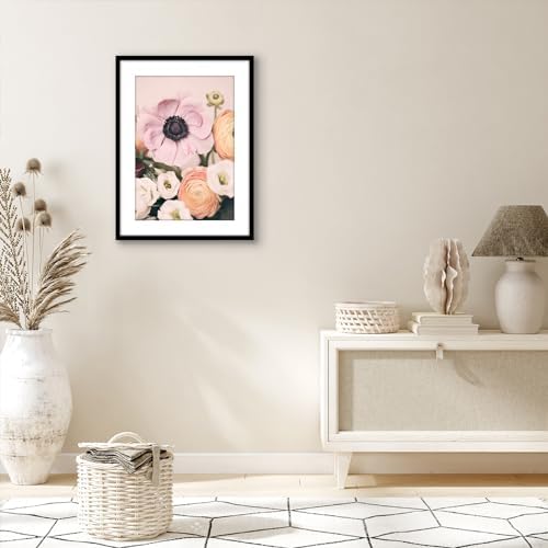 Americanflat 17x23 Poster Frame - Matted to 13x19 - Slim Molding - Black - Image 7
