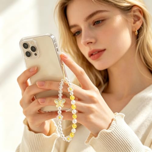 Phone Charm Beaded Camera Wrist Strap Cute Chain Lanyard Wristlet - Image 3