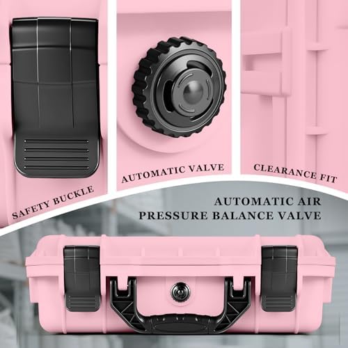 Relaxweex 16.3 x 12.4 x 6.5 Inch Hard Case, Grid Shell, Pink - Image 4