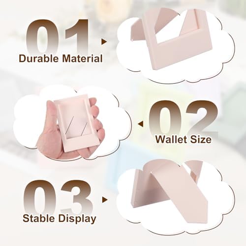uxcell 8pcs Mini Picture Frames, 2.4 x 3.6 Inch Rectangular Film Photo Frame, Small Instant Film Photo Frame Holder for Tabletop Picture Display, Pink - Image 4