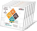 NIUBEE 5x7 Acrylic Sign Holder Horizontal L-Shape Menu Stand 6 Pack by NIUBEE