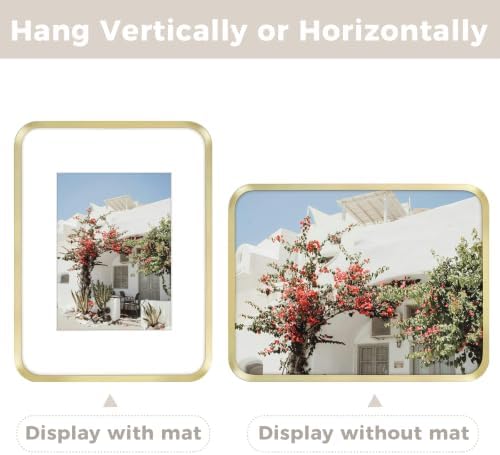 Golden State Art 9x12 Gold Aluminum Picture Frame Mat for 6x8 Real Glass - Image 6