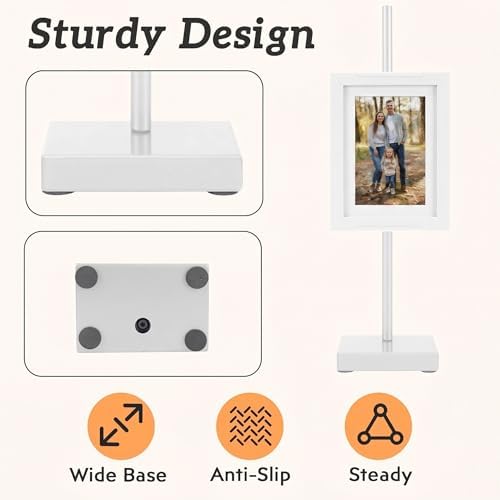 18” Steel Adjustable Tabletop Easel Stand,Picture Frame Holder for Display,Decorative Stands for Photos,Plates,Painting,Artwork,Poster,Books (White, 18 in) - Image 5