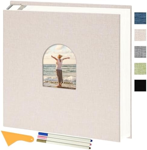 Vienrose Self Adhesive Photo Album Arch Window Scrapbook 120 Pages Beige by Vienrose