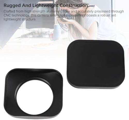 GOWENIC Camera Lens Hood Aluminium Alloy, Square Lens Hood Shade (43mm) - Image 5