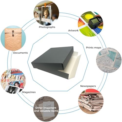 Lineco Museum Archival Storage Box, Drop Front, 14.75x18.75x3 in, Gray - Image 6