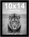 Americanflat 10x14 Picture Frame with Shatter-Resistant Glass - Signature Collection - Gallery-Style Frames Made of Engineered Wood - Photo Frame for Wall Display - Black by Americanflat