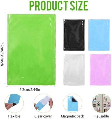 50 Pack 2x3 Magnetic Picture Frames for Refrigerator with Transparent Cover - Image 2