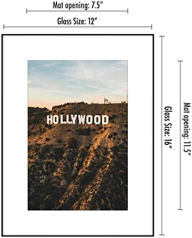 Americanflat 12x16 Picture Frame 3-Pack - Matted to 8x12 - Black - Image 2